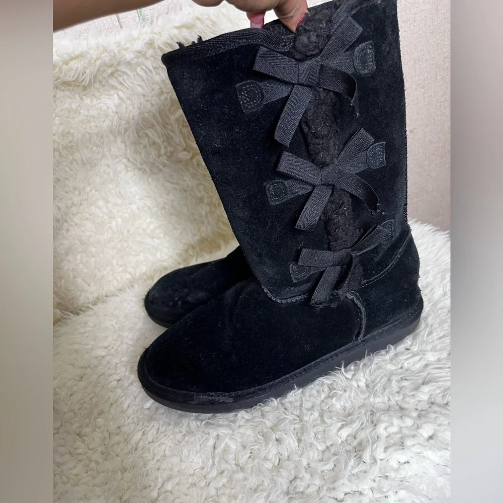 Koolaburra By Ugg Boots Girls Size 5 Youth Black
